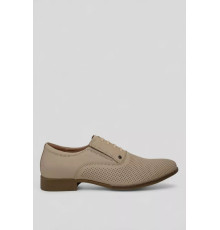 Туфлі чоловічі з перфорацією, колір темно-бежевий, 243RC1595