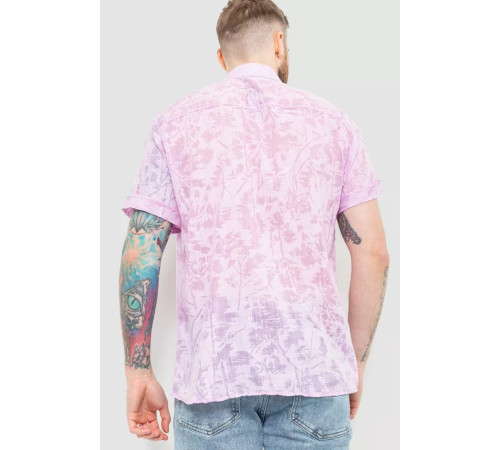 Сорочка чоловіча з принтом, колір світло-бузковий, 186R3203