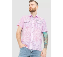 Сорочка чоловіча з принтом, колір світло-бузковий, 186R3203
