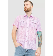 Сорочка чоловіча з принтом, колір світло-бузковий, 186R3203