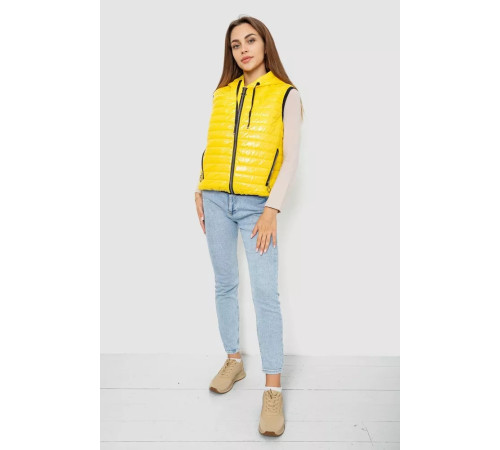 Жилетка жіноча дута, колір жовтий, 102R380