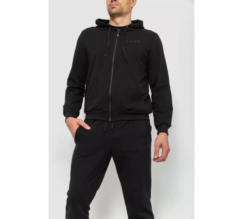 Спорт костюм чоловічий двонитка, колір чорний, 119R200-1