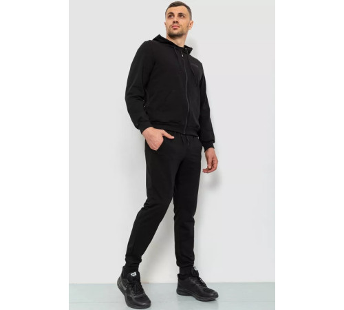 Спорт костюм чоловічий двонитка, колір чорний, 119R200-1