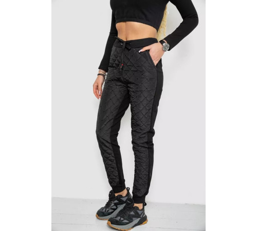 Брюки женские укороченные, цвет черный, 243RA044