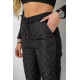 Брюки женские укороченные, цвет черный, 243RA044