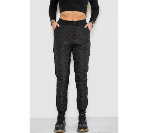 Брюки женские укороченные, цвет черный, 243RA044