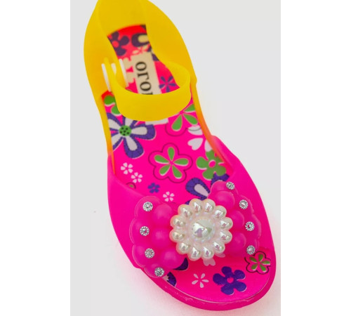 Босоніжки дитячі, колір рожево-жовтий, 243ROG005