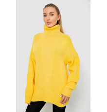 Свитер гольф женский шерстяной, цвет желтый, 244R2050