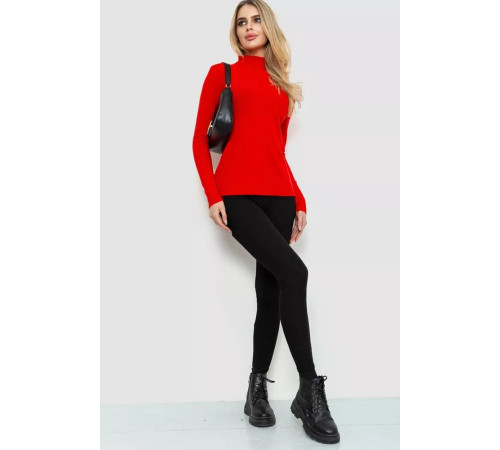 Кофта женская однотонная, цвет красный, 244R2302.