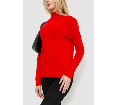 Кофта женская однотонная, цвет красный, 244R2302.