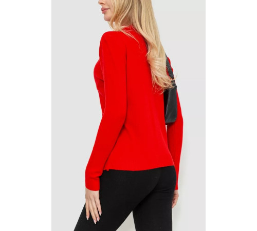 Кофта женская однотонная, цвет красный, 244R2302.