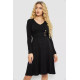 Платье трикотажное с оборкой, цвет черный, 230R0113