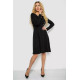Платье трикотажное с оборкой, цвет черный, 230R0113