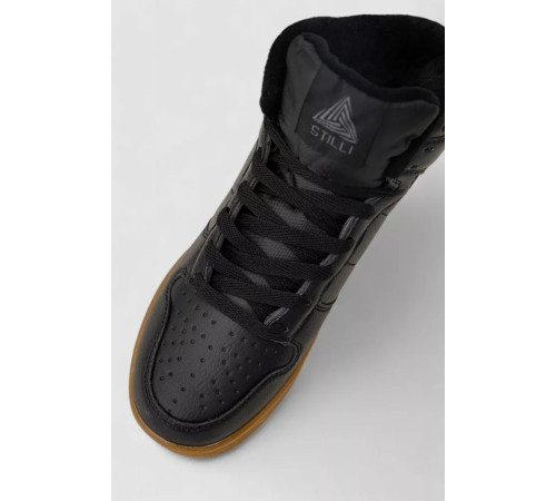 Кроссовки мужские зимние на меху, цвет черно-бежевый, 248RH1050-7.