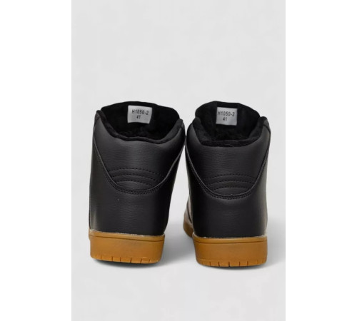 Кроссовки мужские зимние на меху, цвет черно-бежевый, 248RH1050-7.