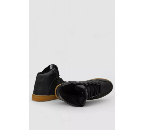 Кроссовки мужские зимние на меху, цвет черно-бежевый, 248RH1050-7.