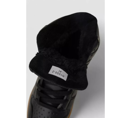 Кроссовки мужские зимние на меху, цвет черно-бежевый, 248RH1050-7.