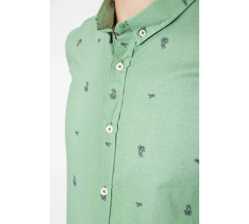 Сорочка чоловіча котонова повсякденна, колір зелений, 247R414