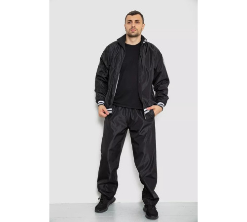 Спорт чоловічий костюм, колір чорний, 244R901