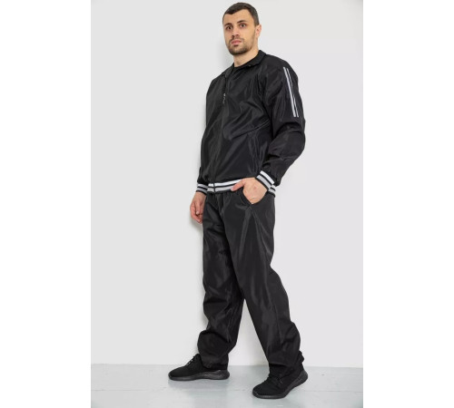 Спорт чоловічий костюм, колір чорний, 244R901