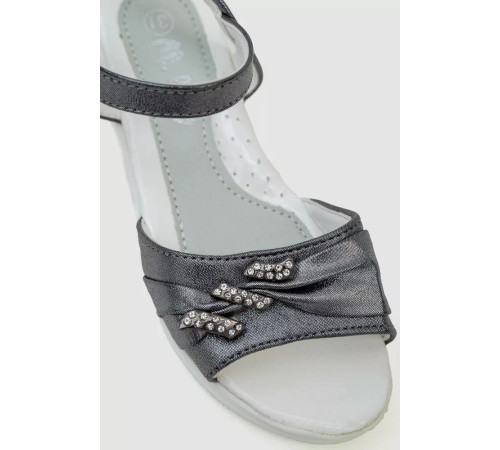 Босоніжки дитячі, колір темно-сріблястий, 243RA6807-4