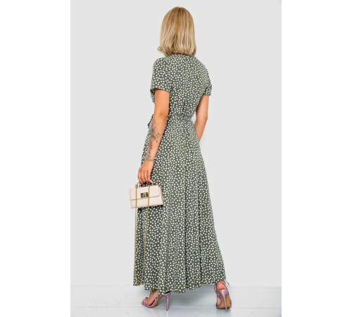 Сарафан в горох, цвет оливковый, 241R157-1.