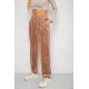 Брюки женские велюровые, цвет бежевый, 238R105