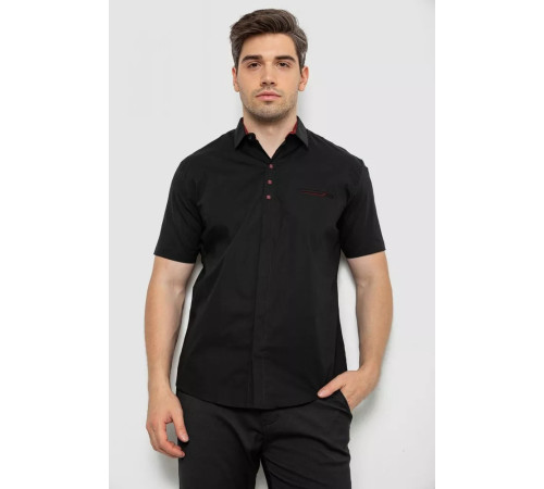 Рубашка мужская, цвет черный, 214R7326