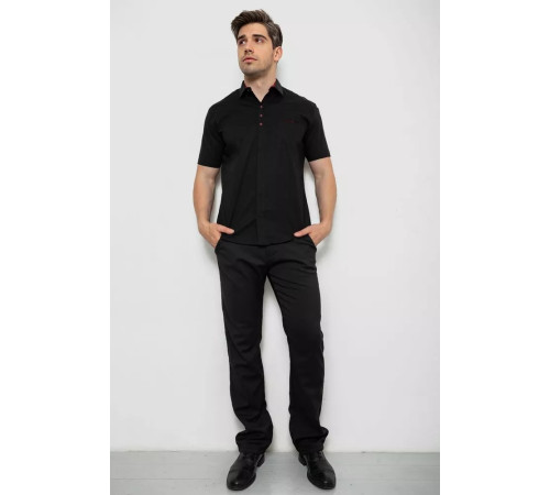 Рубашка мужская, цвет черный, 214R7326