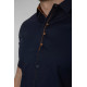 Сорочка чоловіча однотонна, колір темно-синій, 214R7543-1
