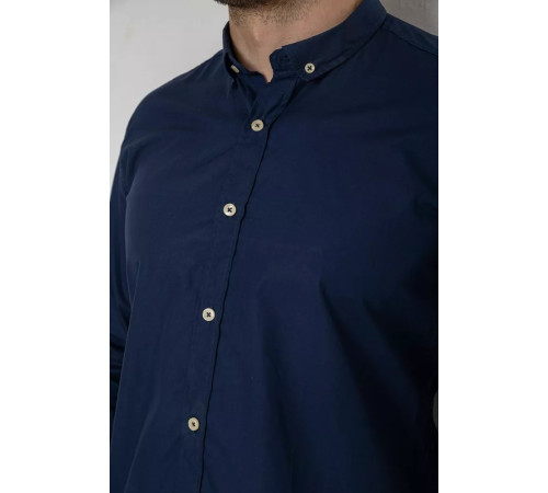 Сорочка чоловіча котонова повсякденна, колір темно-синій, 247R425