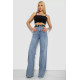 Джинсы женские свободного кроя стрейч, цвет голубой, 244R0202.