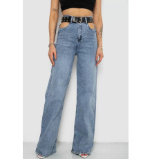 Джинси жіночі вільного крою стрейч, колір блакитний, 244R0202