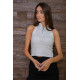 Жіноча майка з блискавкою, білого кольору, 180R235