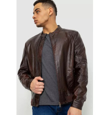 Куртка чоловіча демісезонна екошкіра, колір коричневий, 243R1978