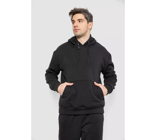 Спорт костюм чоловічий на флісі, колір чорний, 190R235