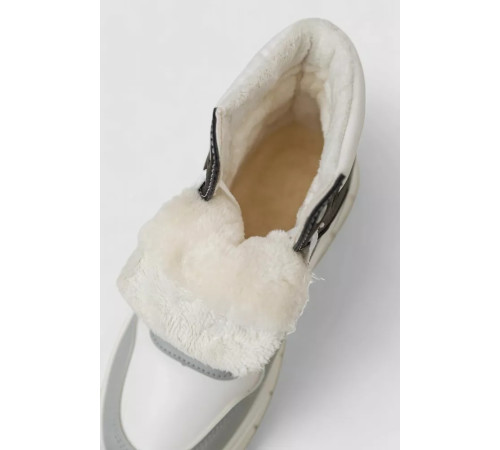 Кросівки жіночі зимові на хутрі, колір біло-сірий, 248RMB03-86