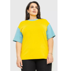 Футболка жіноча батал, колір жовто-блакитний, 102R289-2