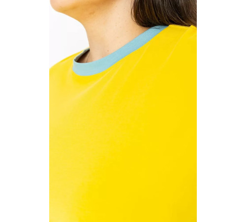 Футболка жіноча батал, колір жовто-блакитний, 102R289-2