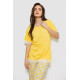 Женская пижама с принтом, цвет желтый, 243R903087
