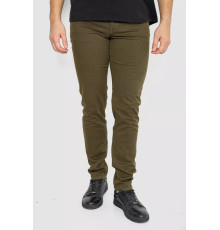 Джинси чоловічі однотонні, колір хакі, 247R6302