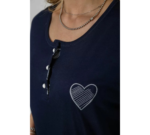 Женская пижама с принтом, цвет синий, 243R7080