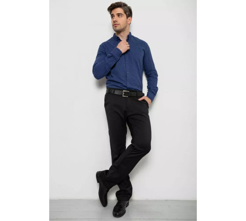 Сорочка чоловіча з принтом, колір синій, 214R7365