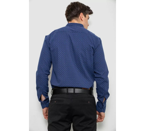 Сорочка чоловіча з принтом, колір синій, 214R7365
