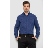 Рубашка мужская с принтом, цвет синий, 214R7365