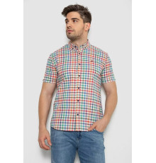 Сорочка чоловіча в клітку, колір молочний, 214R842