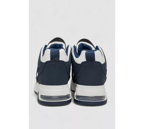 Кросівки жіночі на хутрі, колір синьо-білий, 243R106-1