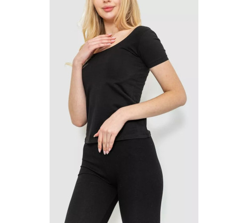 Футболка жіноча, колір чорний, 244R027