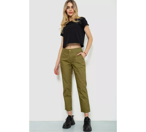 Штани жіночі, колір оливковий, 244R158