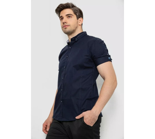 Рубашка мужская, цвет темно-синий, 214R9001-1